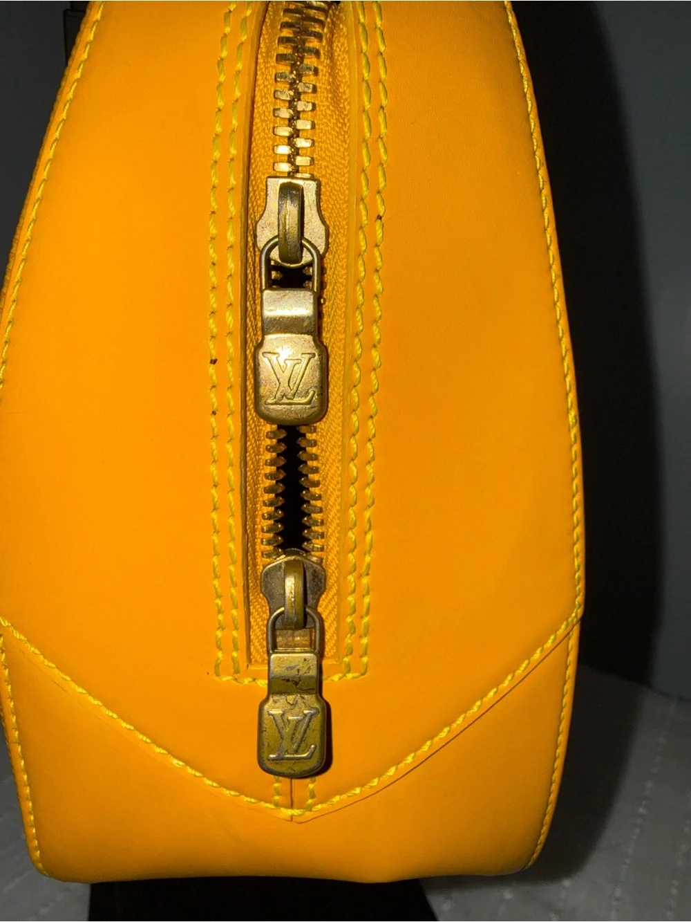 Louis Vuitton Yellow Epi Leather Satchel